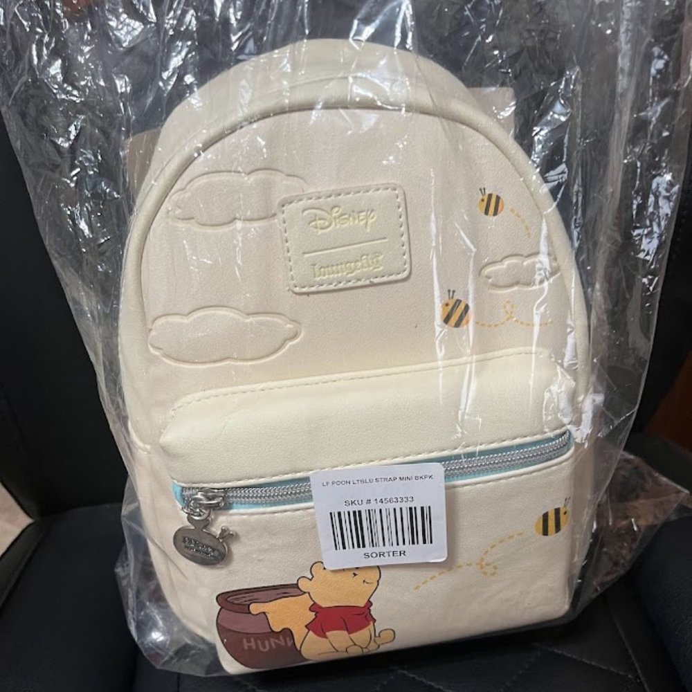 LOUNGEFLY DISNEY POOH WITH HONEY BEES MINI BACKPACK - Picture 5 of 8